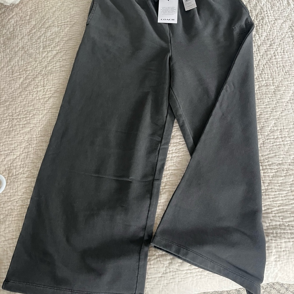 Coach Woman’s Gray Wide-Leg Pants